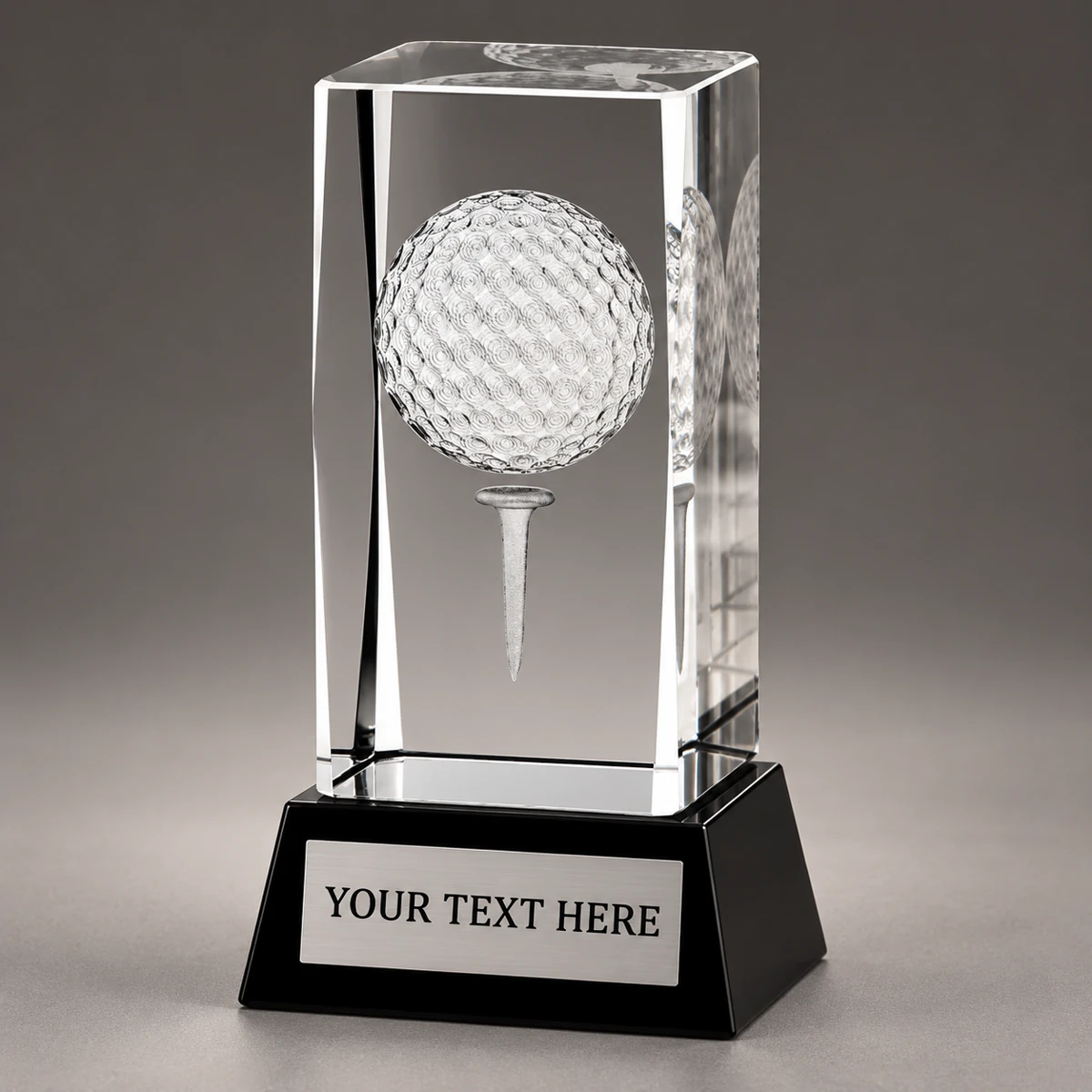 Crystal Golf Ball Trophy